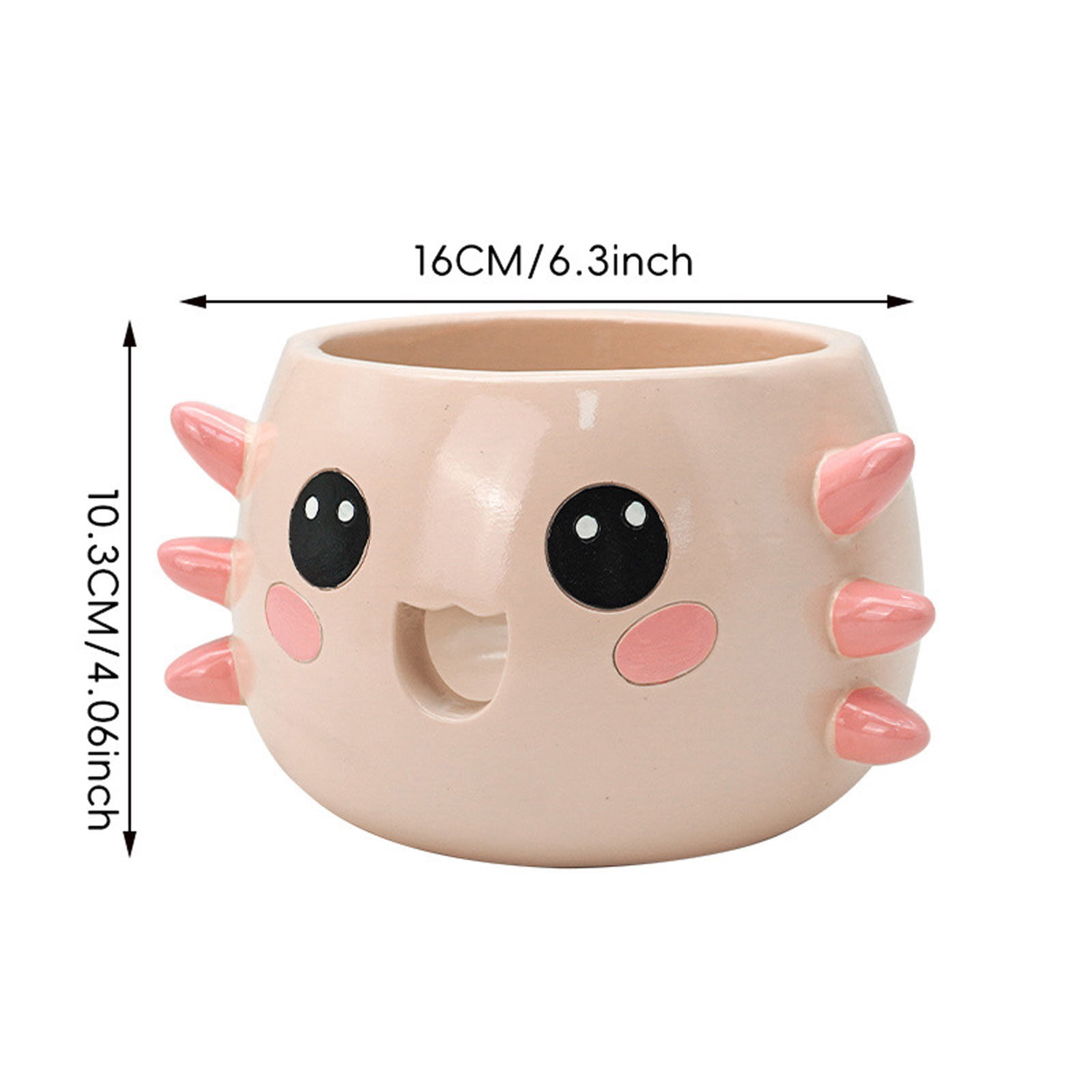 Cute Resin Crochet Yarn Bowl, Desktop Yarn Storage Organizer for Knitting & Craft - Pink