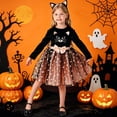 thumbnail image 2 of JCCXIN Toddler Baby Girls Halloween Dress Cat Animal Role Play Sequins Tulle Dress-Up Party Dresses With Headband Crew Neck Long Sleeve Trick Or Treat Carnival Funny Festival Clothes,Black,2-3 Years, 2 of 5