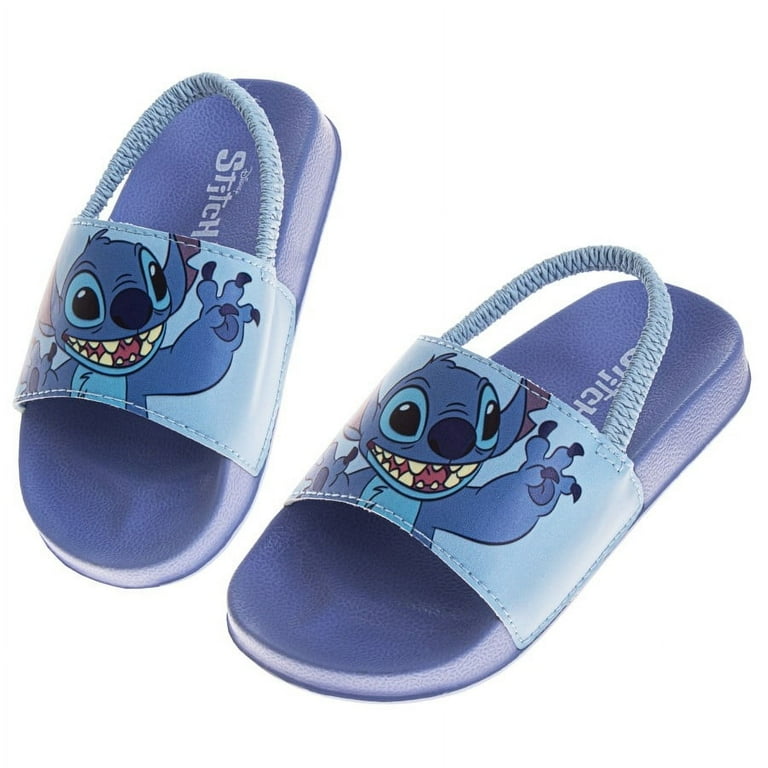 Disney Stitch Girls' Dual Sizes Slide Sandals. (Toddler