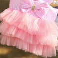 thumbnail image 6 of CICRKHB Dog Dress Dog Clothing Cat Clothing Pet Supplies Striped Suspender Mesh Skirt Dress Pet Supplies Pink, 6 of 7
