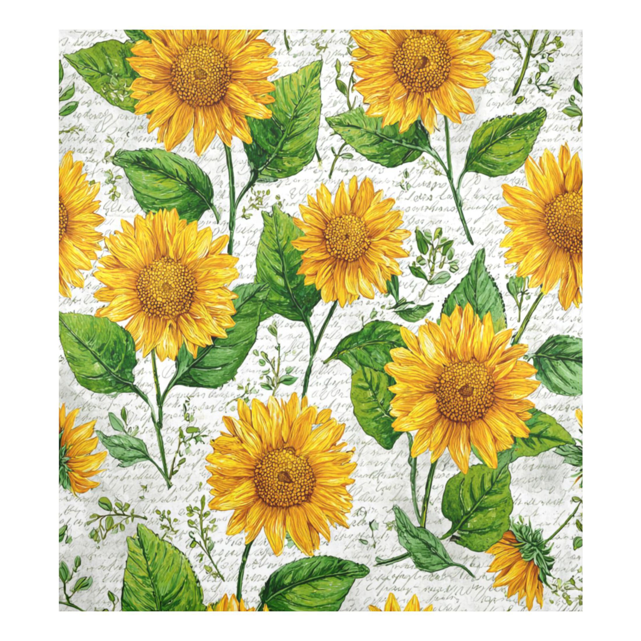 Dishwasher Magnetic Refrigerator Magnet Cover Sticker Home Decorative 23"x26" Bright Yellow Sunflowers