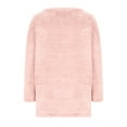 thumbnail image 4 of GigrtiJin Women's Fall Winter Plush Tops Pullover Fleece Crewneck Sweatshirt Solid Color Warm Sweater with Pockets, 4 of 6