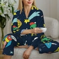 thumbnail image 6 of Uemuo Funny Spaceships Pattern Womens Pajama Sets,PJ Set for Women,Pajamas for Women Logo,Long Sleeve Pajama Set for Women,Soft Long Sleeve Top With Pants-Medium, 6 of 9