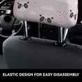 thumbnail image 4 of Kdxio Cute Panda Pattern Print 2 Piece Car Head Rest Covers Set Auto Front/Rear Seats Headrest Cover Universal Fit Most Cars,Sedan, SUV, 4 of 9