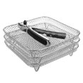 thumbnail image 3 of Grille de Friteuse à Air Chaud 8 Pouces Carrée Trois Grilles Empilables, Grille Déshydratante en Acier Inoxydable Multi-Couches, Air, 3 of 5