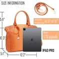 thumbnail image 3 of LHSHID Women Purse Satchel Bag Long Crossbody Classy Tote Bag Top Handle Vegan Leather Ladies Handbags Embossed Pattern, 3 of 7
