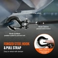 thumbnail image 3 of VEVOR Synthetic Winch Rope, 1/4 Inch x 50 Feet 10,000 lbs Synthetic Winch Line Cable Rope with Protective Sleeve + Stopper + Forged Winch Hook + Pull Strap, Fit for ATV, UTV, Small Vehicle, Pickup, 3 of 9