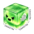 thumbnail image 3 of Halloween Squishy Ice Cube Stress Balls, Glitter Slow Rebound Square Ghost Squishy, Cute Spooky Sensory Toy for Anxiety Relief, Halloween Holiday & Birthday Gift Party Favor, 1PC Green, 3 of 9