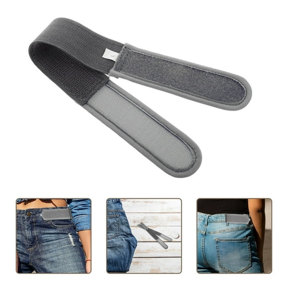 FENGGUIQU 1 Pair Grey Nylon No Buckle Belt Alternative for Women Casual Wear Comfortable and