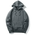 thumbnail image 2 of Gibobby Sudadera con Capucha y Logotipo de Peso Medio para Hombre cómodo suéter Sudadera con Capucha para Hombre(Gris oscuro,G), 2 of 3