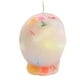 thumbnail image 5 of Veladora de craneo, grande (Blanca con colores), 5 of 5