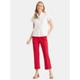 thumbnail image 2 of Time and Tru Women's Pull On Cropped Flare Pants, Sizes XS-XXXL, 2 of 5