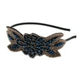 thumbnail image 6 of Gymayou 1920s Hair Accessories Beaded Flower Headbands Rhinestone Elastic Hair Hoops for Women Blue, 6 of 6