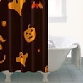 thumbnail image 4 of Glowing Halloween Icons Pattern Shower Curtain 36"x72" ,Bathroom Decorative Shower Curtains Set with 12 Hooks,Modern Waterproof Washable Shower Curtain, 4 of 6