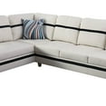 thumbnail image 4 of Star Home Living Corp Ben Faux Leather Left Sectional Sofa in White and Black, 4 of 5