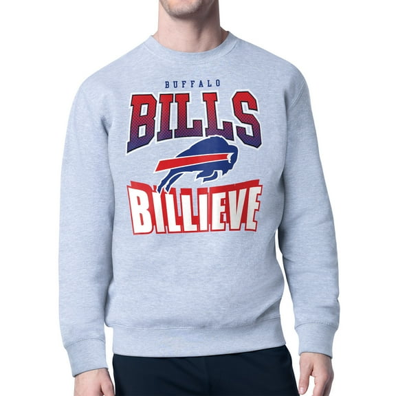 Men's Starter Gray Buffalo Bills Comic Style Sweatshirt