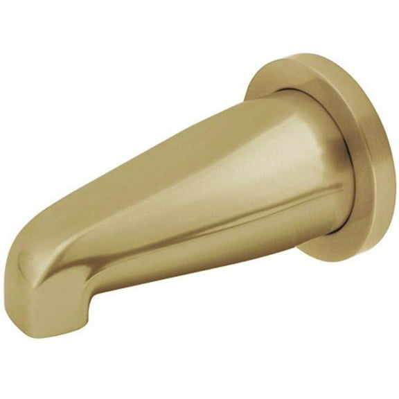 Non-Diverter Tub Spout with Flange, Polished Brass