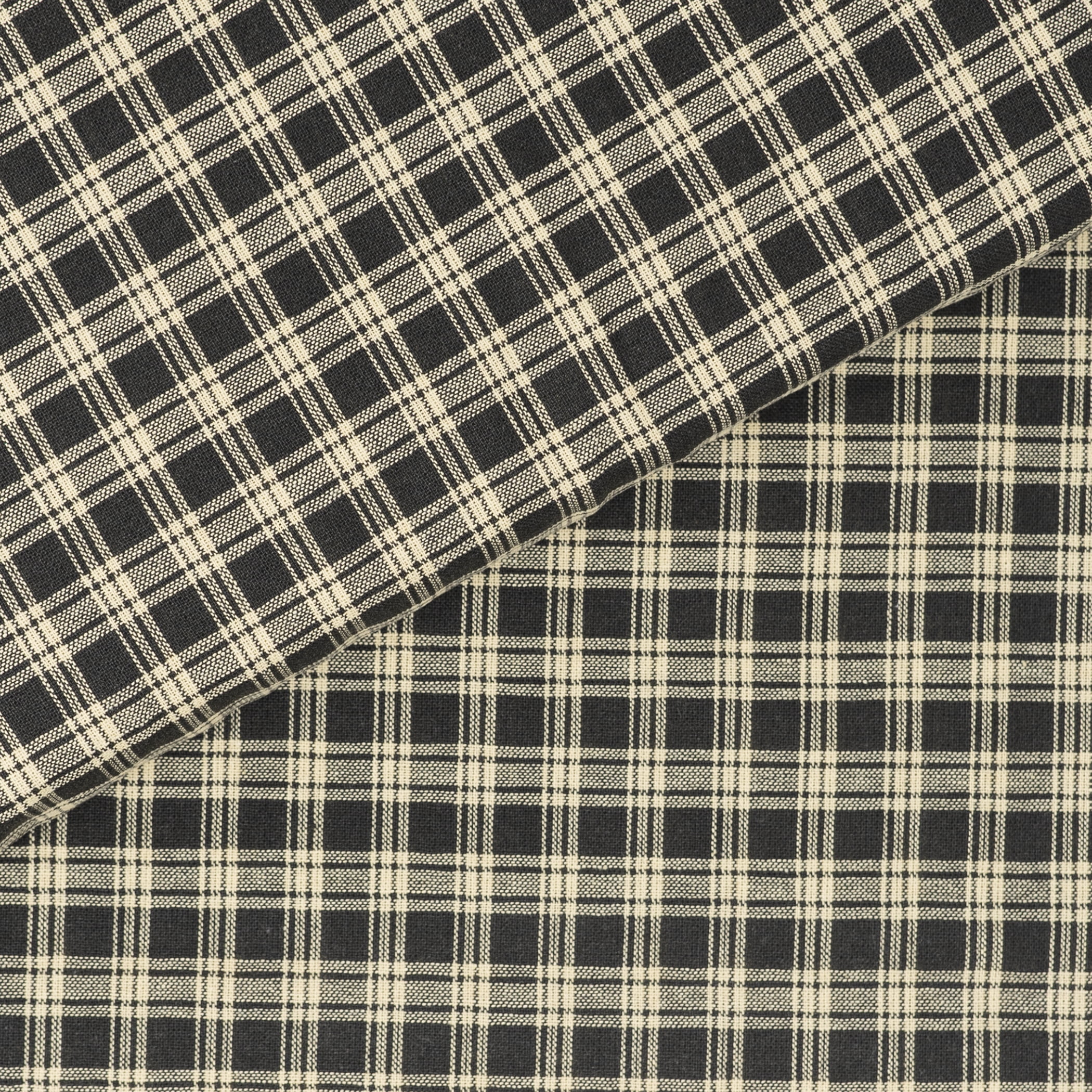 Waverly Inspirations 100% Cotton 44" Homespun Plaid Black Color Sewing Fabric by the Yard