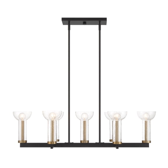 Designers Fountain 38 inch 7-Light Matte Black Modern Island Pendant Light, D283C-IS-MB