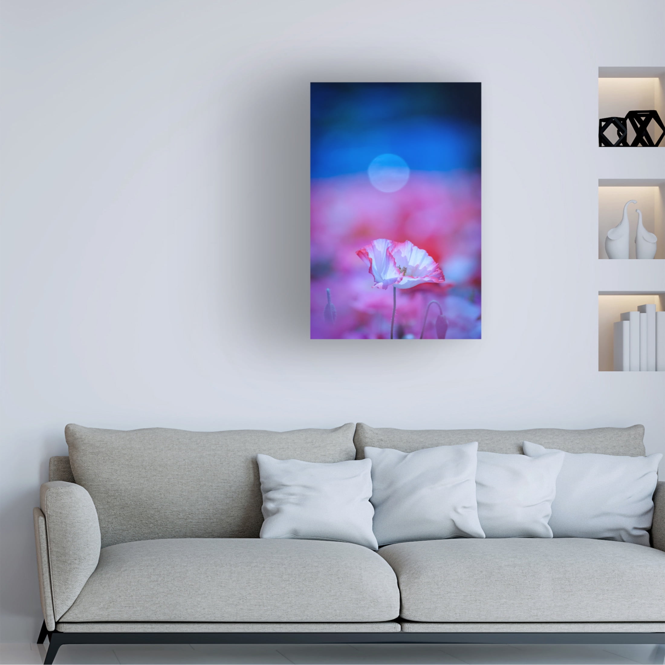 Trademark Fine Art Chisho Nakada  Pink Flowers Canvas Wall Art