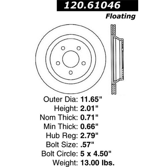Power Slot 126-61046SR Rotor à Fentes Performance
