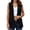 Black, variant on Women Sleeveless Casual Vest Lightweight Drawstring Jackets with Pockets