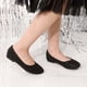 thumbnail image 5 of Zapatos de Vestir para Niñas DREAM PAIRS Flats Brillantes Negros Slip-On, 5 of 6
