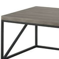 thumbnail image 2 of Benzara Industrial Style Minimal Table basse avec plateau en bois et base métallique, gris, 2 of 4