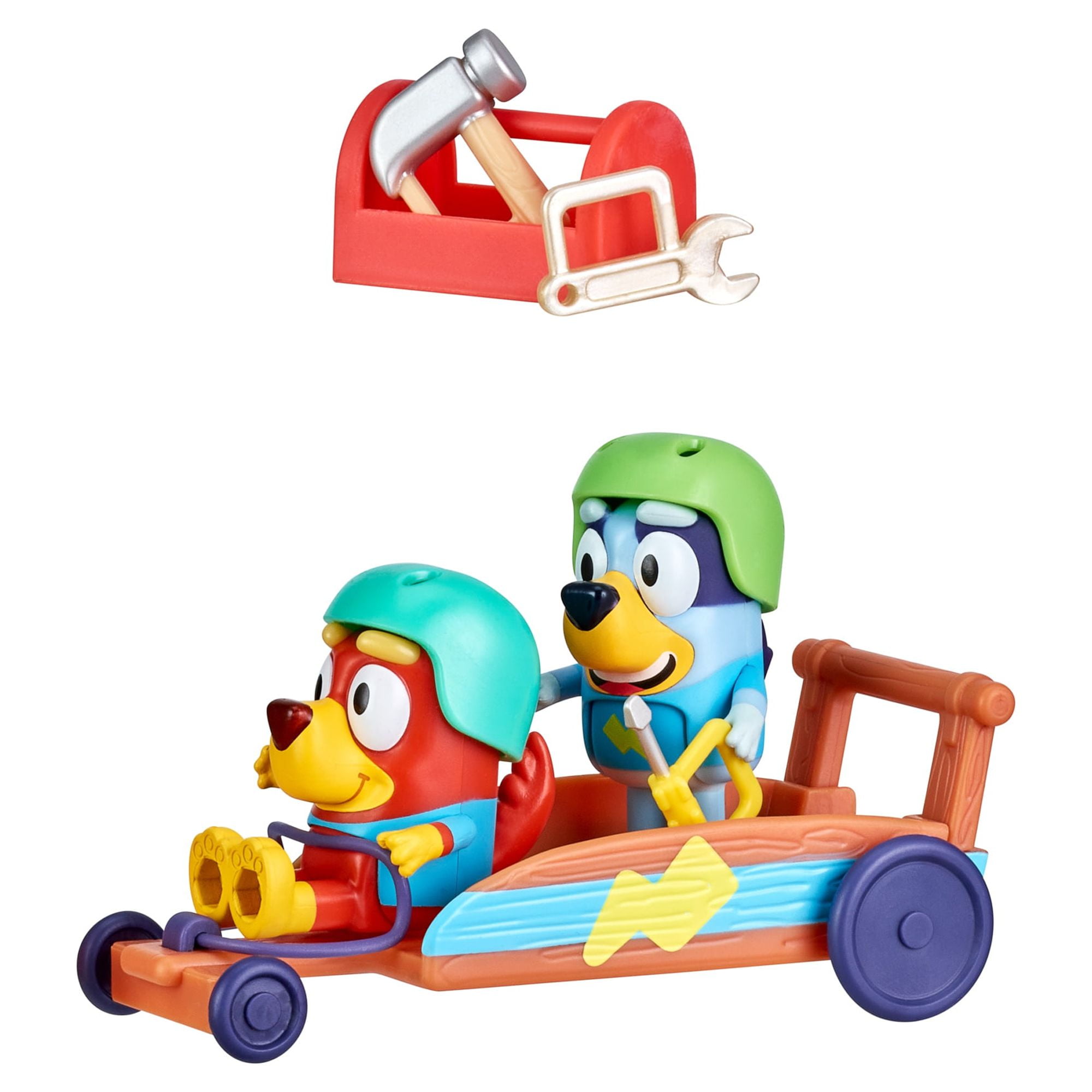Bluey & Rusty's Go-Kart Vehicle and Figures Pack, 2.5-3 inch