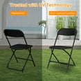 thumbnail image 5 of Zimtown 6 Pack Black Plastic Folding Chair for Wedding Party Picnic, Conference, Stackable Chairs, 5 of 7