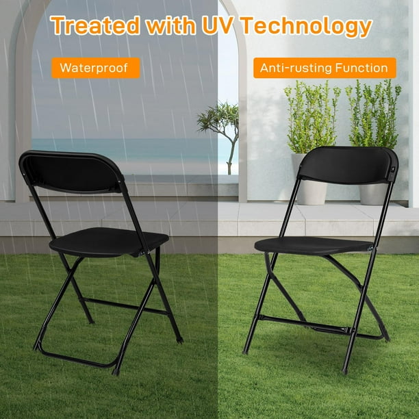 Zimtown 6pk Black Folding Chairs - Walmart Business Supplies