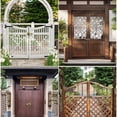 thumbnail image 2 of ZheElen Lotus Brass Latch Vintage Garden Gate Security For picture patterns, Entryway Brass Door Latch With Lotus, 2 of 6