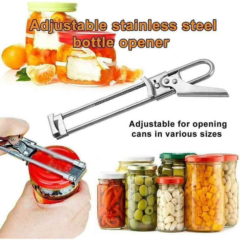 Bottle Opener, Adjustable Multifunctional Stainless Steel Can Opener,  Manual Jar Bottle Opener Kitchen Accessories,easy-open Adjustable Jar Opener  (1p