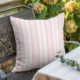 thumbnail image 6 of Throw Pillow Covers, Pink Striped 16x16 Pillow Covers for Couch/Sofa/Bed, Modern Farmhouse Geometric Thine Stripes Decorative Square Linen Cushion Pillowcase for Home Decor, 6 of 9