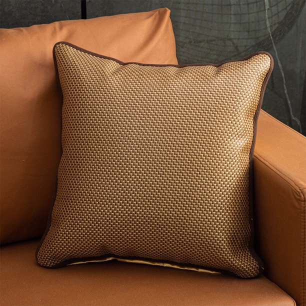 Summer Ice Rattan Pillow Cover Is Suitable For Office Pillow Back Cushion Cover Sofa Pillow Cover Removable And Washable