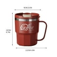 thumbnail image 6 of 13Oz Reusable Coffee Cups with Lids, Mug with A Handle and Lid, Stainless Steel Insulated Travel Coffee Cup, Thermos Cup for Keep Hot/Ice Coffee, Tea and Beer (Red), 6 of 6