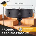 thumbnail image 2 of Sierra perforadora ITOOLFIRM de 6.38 pulgadas para metal y madera contrachapada con vástago hexagonal, 2 of 7
