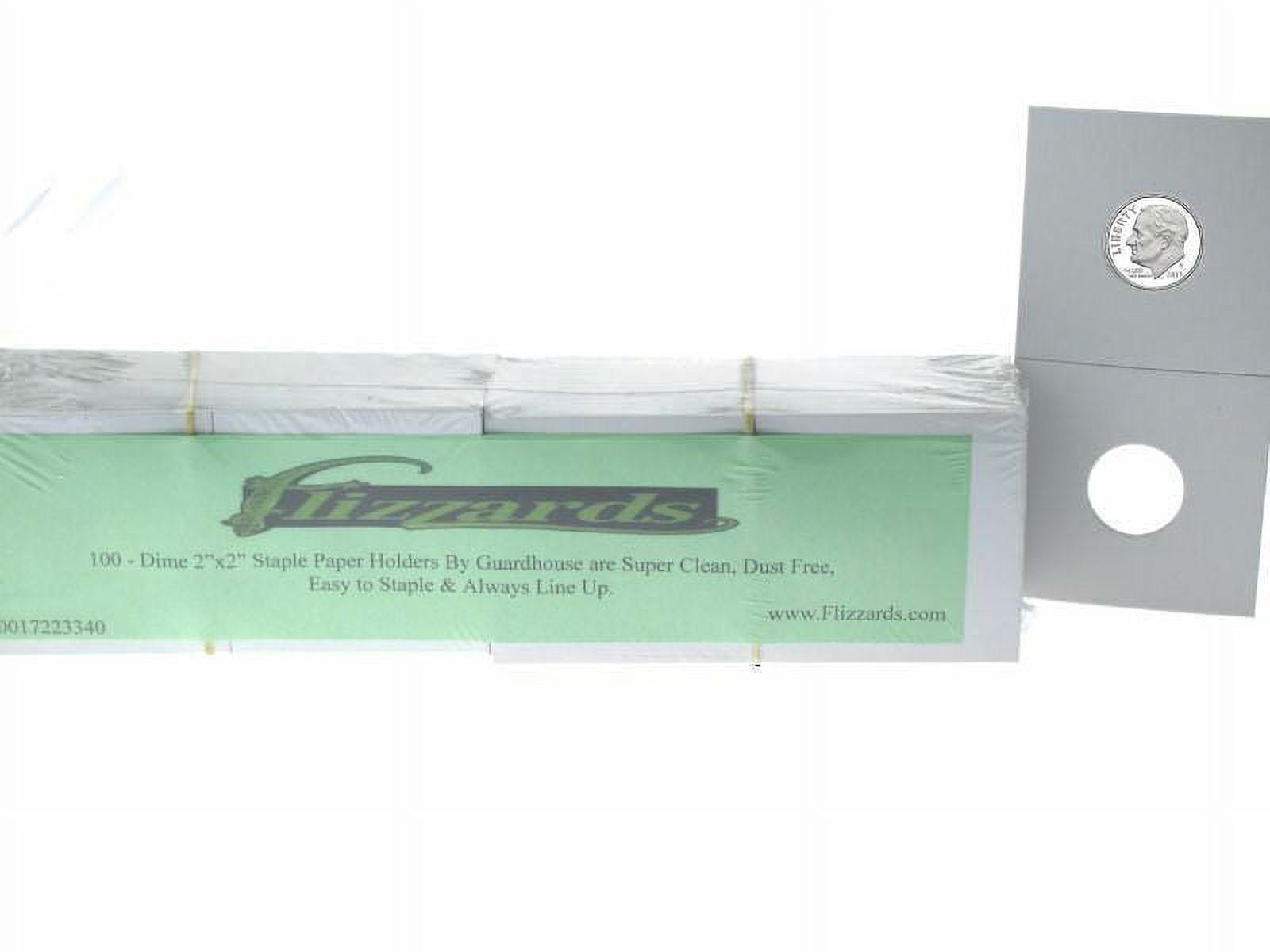 Cardboard/Mylar 2x2 Coin Holder Flips for Dime 18mm, by Guardhouse 500 pk