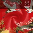 thumbnail image 5 of Red Traditional Cloth Napkins, Vintage Crane Pine Flowers Natural Washable and Reusable Dinner Napkins Set of 6, Table Napkin for Kitchen Party Birthday Wedding Hotel Housewarming 20"x20", 5 of 8