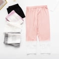 thumbnail image 4 of CPNG Girls Summer Thin Lace Trim Leggings Pants Capri Pants Fashion Leggings Stretchy Legging Footless Tight Pants(White,4-5 Years), 4 of 4