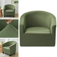 thumbnail image 6 of Solid Color Stretch Sofa Slipcover Loveseat Cushion with Arms and Seat Chair Covers Armchair Slipcovers for Bedroom Living Room Green, 6 of 10