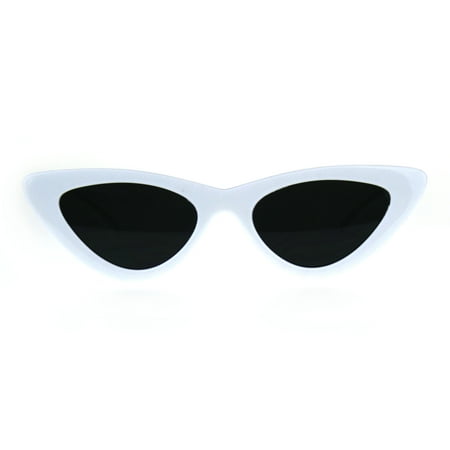 Womens Gothic Retro Cat Eye Plastic 20s Sunglasses White