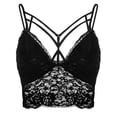 thumbnail image 1 of Gibobby Lencería sexy de encaje para dormir Lencería Mujer S-2XL Chaleco Sujetador sexy Encaje Inalámbrico Vendaje Ropa de dormir Íntimos(Negro, M), 1 of 5
