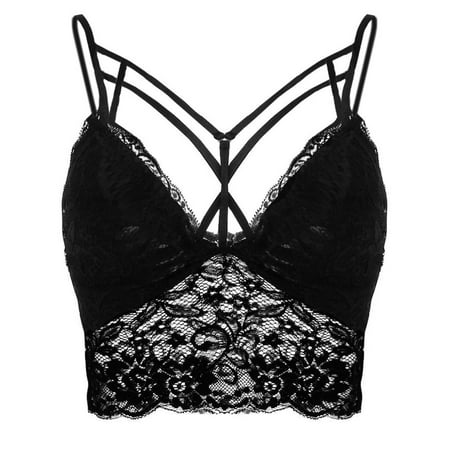 

Roliyen Bras For Women Fashion Women Wireless Bra Lace Bandage Lingerie Sleepwear Vest S-2Xl