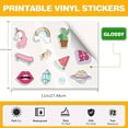 thumbnail image 2 of DIYMAG 100 Pcs Printable Vinyl Sticker Paper for Inkjet Printer/Laser Printer, Glossy 8.5"x11" Printable Vinyl Sticker Paper - Waterproof, Dries Quickly with Vivid Colors (Glossy White ), 2 of 5