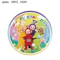 thumbnail image 4 of Teletubbies decoración de fiesta de cumpleaños para niños, vasos de papel, plato, tenedor, cuchillo, globo, mantel, bandera para pastel, colocación, suministros para niños, 4 of 4
