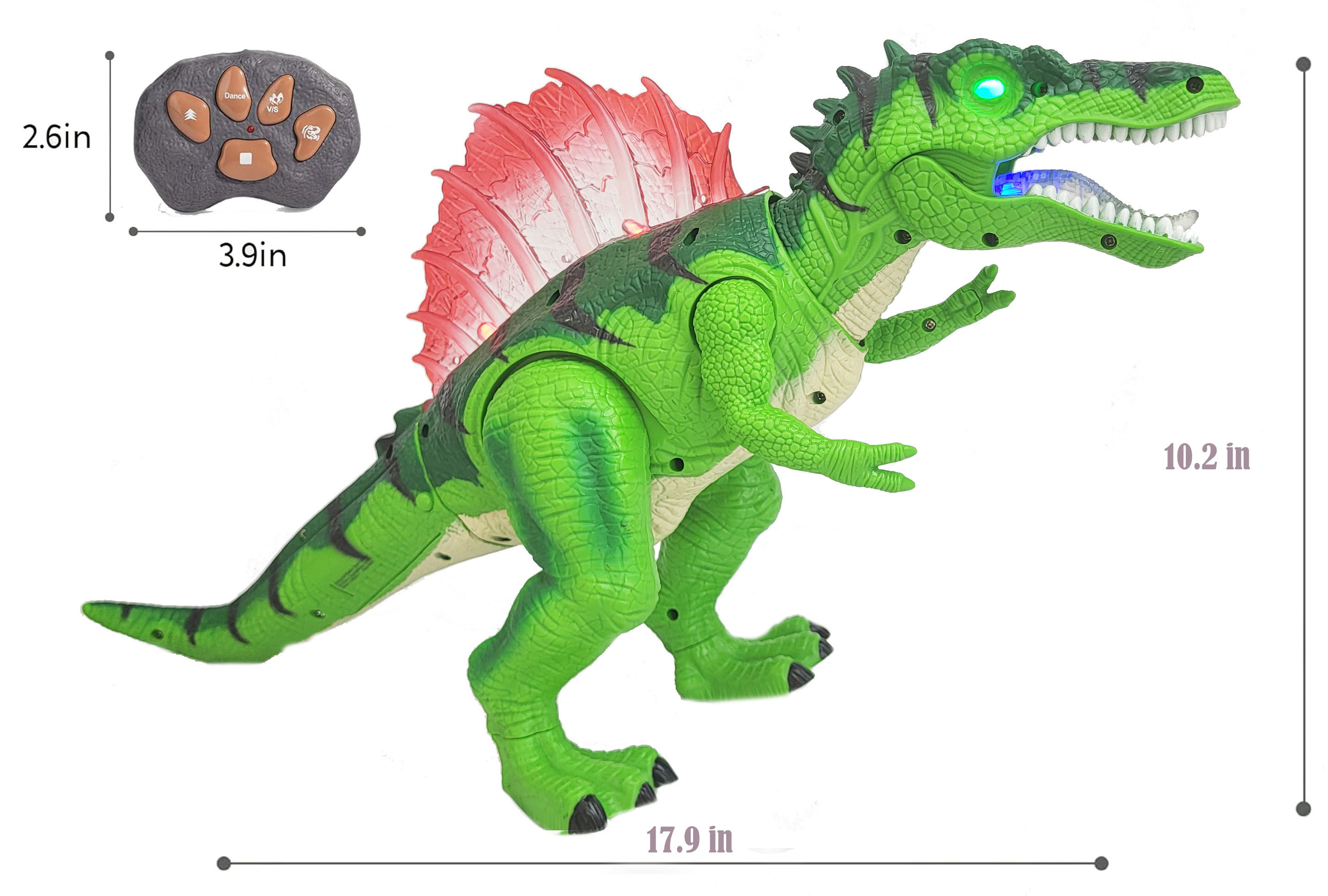 Large Walking and Shake Head with Roar Sound and Light Dinosaur Toy