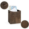 thumbnail image 3 of 5.3 Gallon Rustic Wood Trash Can Wastebasket with Handles, Brown, 3 of 8