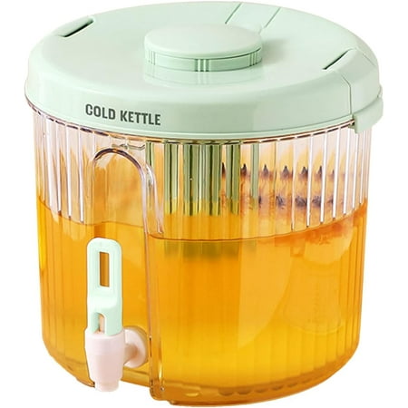 

dosili 1 Gallon Plastic Drink Dispenser Cold Kettle with Faucet in Refrigerator Large Capacity Water Iced Juice Lemonade Water Jug for Home Kitchen Camping Party Daily Use