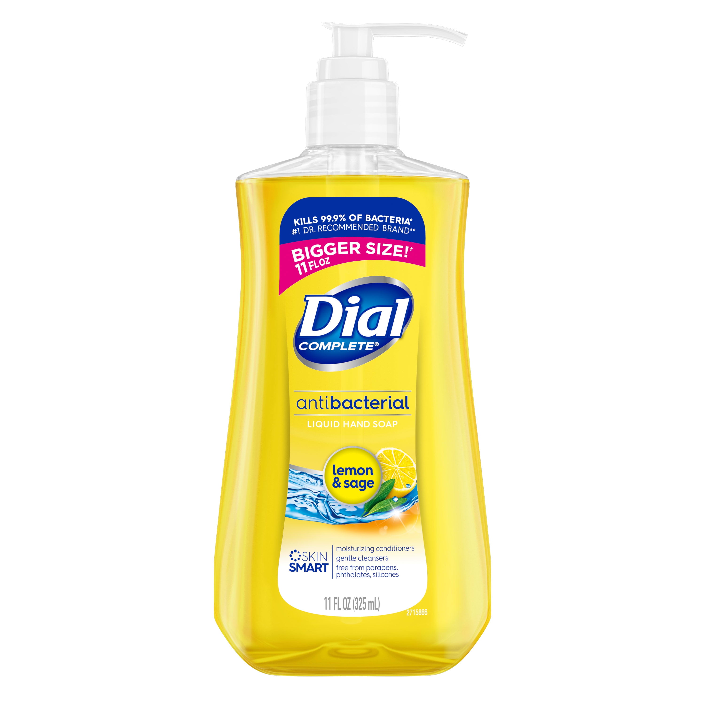 Dial Complete Antibacterial Liquid Hand Soap, Lemon & Sage, 11 fl oz
